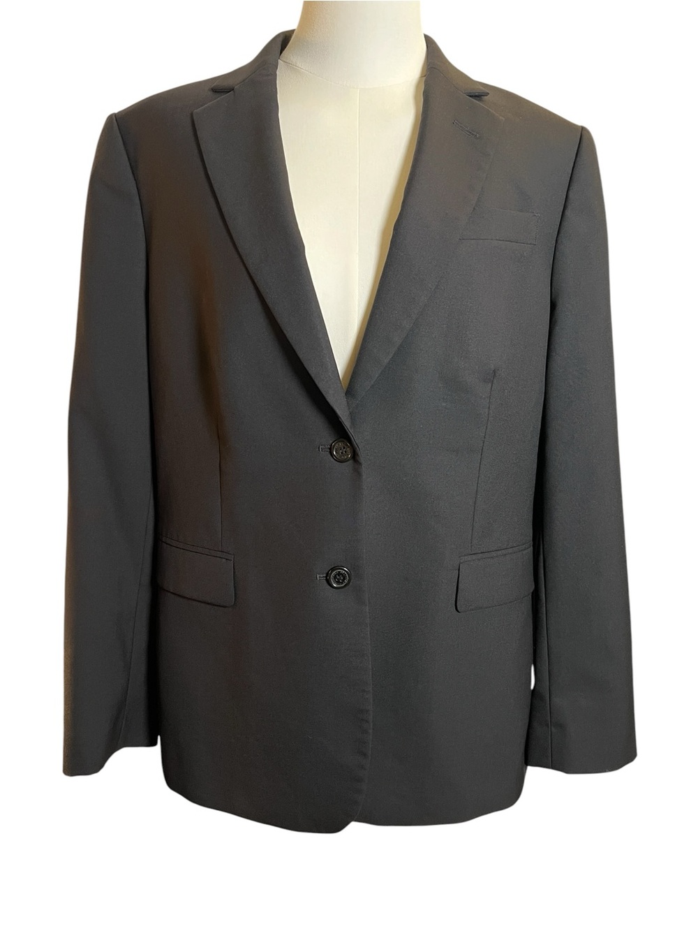 Brooks Brothers 100% Wool 2 Button Black Women’s Blazer Size 12